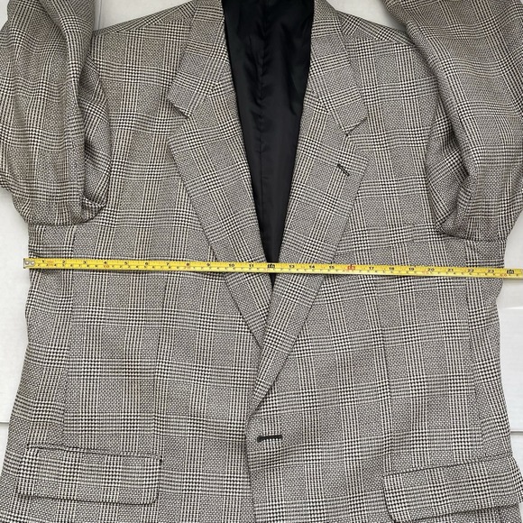 Petrocelli Brown/Beige TWEED Mens HOUNDSTOOTH silk wool sport coat - XXL, 48 - Picture 9 of 11